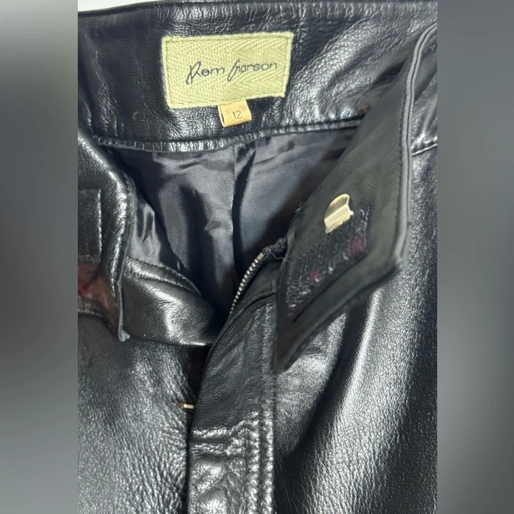 Stunning Rem Garson DARK BROWN Genuine Leather Pants NWOT Vintage?